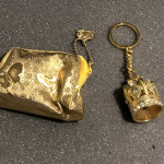Crown Keyring And Golden Purse