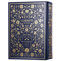 ESV Illuminated Bible Art Journaling Edition in Blue Cloth with Gold Illustrations and Slipcase