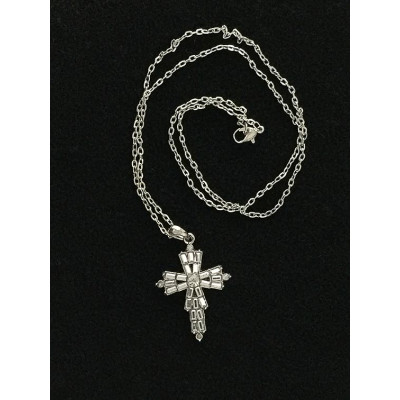 CRYSTAL CROSS NECKLACE CRYSTAL CROSS NECKLACE
